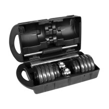 Fitneso Įranga - Rebel Active Reguliuojami Hanteliai 15 kg su Štanga Fitneso Įranga - Rebel Active Reguliuojami Hanteliai 15 kg su Štanga