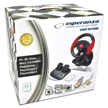 ESPERANZA EG103 Gaming Controller Steering wheel PC,Playstation 2,Playstation 3 Digital Black,Red