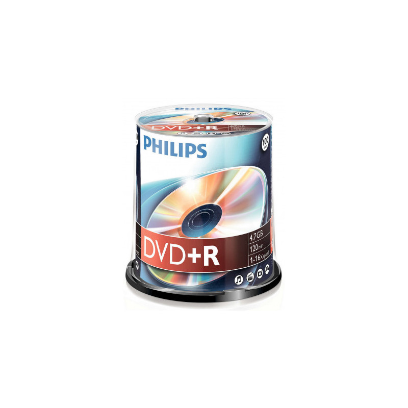 Philips DVD+R 4,7 GB x16 Cake Box 100