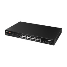 Edimax stebėjimo 24 prievadų Gigabit PoE+ internetinis išmanusis jungiklis / 4 prievadų 10GbE SFP+ Edimax stebėjimo 24 prievadų Gigabit PoE+ internetinis išmanusis jungiklis / 4 prievadų 10GbE SFP+