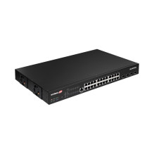 Edimax stebėjimo 24 prievadų Gigabit PoE+ internetinis išmanusis jungiklis / 4 prievadų 10GbE SFP+ Edimax stebėjimo 24 prievadų Gigabit PoE+ internetinis išmanusis jungiklis / 4 prievadų 10GbE SFP+