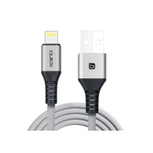 Quik Laidas QB-122 USB „Lightning“ 1.5m Pilkas Quik Laidas QB-122 USB „Lightning“ 1.5m Pilkas