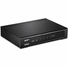 TRENDnet Switch 4 Port Gbit Lüfterlos QoS Metall TRENDnet Switch 4 Port Gbit Lüfterlos QoS Metall