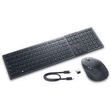Klaviatūros ir pelės rinkinys - Dell Pro Premium Collaboration KM900 QWERTZ vokiškas grafito spalvos