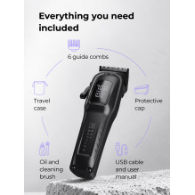 Ray Battler RB 6920 Hair Clipper + 6 Guide Combs