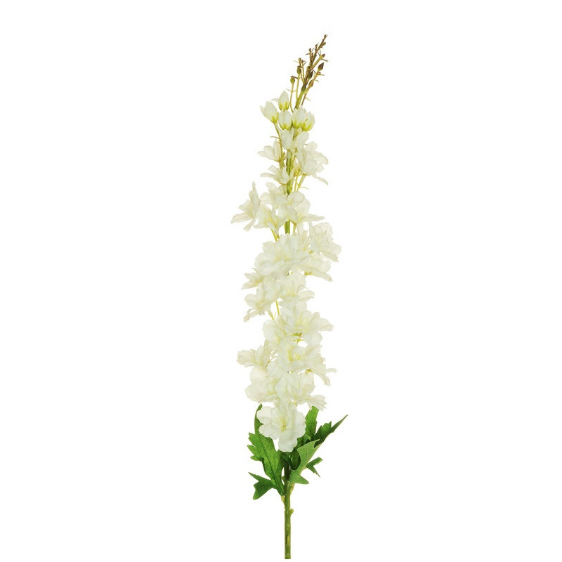 Dirbtinė gėlė Delfinija, balta sp., 102 cm