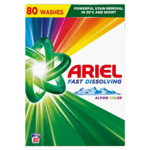Ariel Color washing powder, 4.4 kg 80 washes. Ariel Color washing powder, 4.4 kg 80 washes.