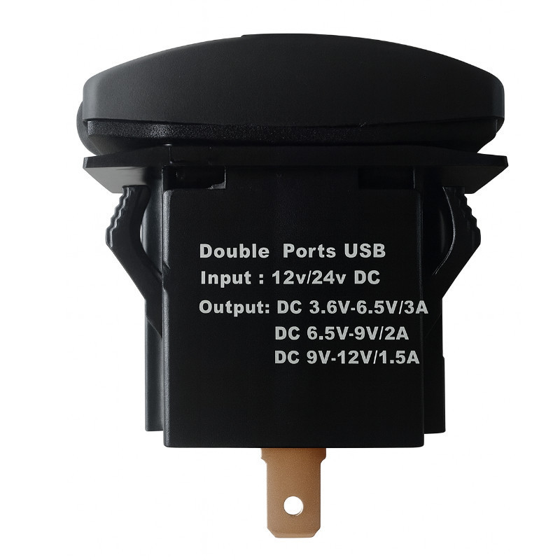 „Solvian“ dviejų prievadų USB LED QC3 USB įkroviklis
