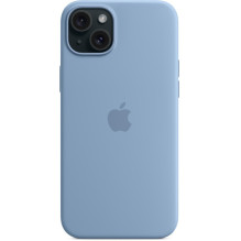 Silikon dėklas iPhone 15 Plus su MagSafe (winterblau)