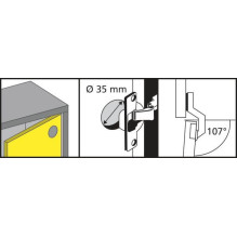 HINGE INNER CLIP D35 107° 2PC HINGE INNER CLIP D35 107° 2PC