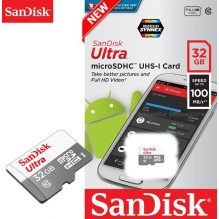 SanDisk Ultra microSDHC 32GB Android 120MB / s A1 UHS-I + Adapter SanDisk Ultra microSDHC 32GB Android 120MB / s A1 UHS-I + Adapter