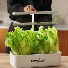 „GreenBlue“ išmanioji kambarinių augalų auginimo sistema, išmanusis vazonas, 4 l talpa, 12 augalų, pilno spektro LED, GB