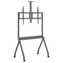 Maclean TV stand / cart, camera shelf, on casters, 55-100", max load 120kg / 10kg shelf, max. VESA 900x600, black, Maclean TV stand / cart, camera shelf, on casters, 55-100", max load 120kg / 10kg shelf, max. VESA 900x600, black,