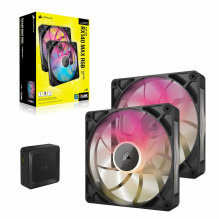 CORSAIR iCUE LINK RX140 MAX RGB PWM fan - 2-pack, 140mm, black CORSAIR iCUE LINK RX140 MAX RGB PWM fan - 2-pack, 140mm, black
