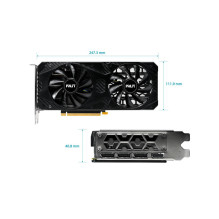 Graphics Card, PALIT, NVIDIA, GeForce RTX 3060, 1320 MHz, 12 GB, GDDR6, 192 bit, PCI Express 4.0, Active, NE63060U19K9-P