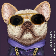 NIMMY case GLASSES COOL DOG for IPHONE 18 Pro / 17 Pro purple