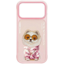 NIMMY case GLASSES COOL DOG for IPHONE 18 Pro Max / 17 Pro Max pink