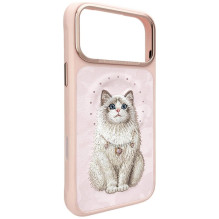 NIMMY case LUCKY FASHION CAT compatible with MagSafe for IPHONE 18 Pro / 17 Pro pink