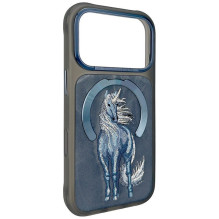 NIMMY case MAGNETIC FANTASY ANIMAL UNICORN compatible with MagSafe for IPHONE 18 Pro / 17 Pro blue