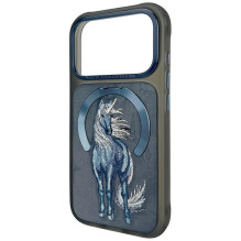 NIMMY case MAGNETIC FANTASY ANIMAL UNICORN compatible with MagSafe for IPHONE 18 Pro / 17 Pro blue