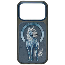 NIMMY case MAGNETIC FANTASY ANIMAL UNICORN compatible with MagSafe for IPHONE 18 Pro / 17 Pro blue