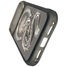 NIMMY case MAGNETIC FANTASY ANIMAL DRAGON compatible with MagSafe for IPHONE 18 Pro / 17 Pro grey