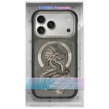 NIMMY case MAGNETIC FANTASY ANIMAL DRAGON compatible with MagSafe for IPHONE 18 Pro / 17 Pro grey