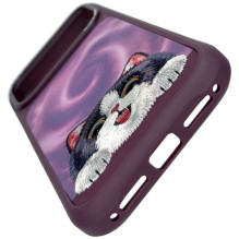NIMMY case BIG EYED LYING CREAM CAT compatible with MagSafe for IPHONE 18 Pro / 17 Pro purple NIMMY case BIG EYED LYING CREAM CAT compatible with MagSafe for IPHONE 18 Pro / 17 Pro purple