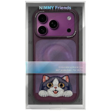 NIMMY case BIG EYED LYING CREAM CAT compatible with MagSafe for IPHONE 18 Pro Max / 17 Pro Max purple NIMMY case BIG EYED LYING CREAM CAT compatible with MagSafe for IPHONE 18 Pro Max / 17 Pro Max purple