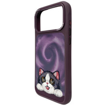 NIMMY case BIG EYED LYING CREAM CAT compatible with MagSafe for IPHONE 18 Pro Max / 17 Pro Max purple NIMMY case BIG EYED LYING CREAM CAT compatible with MagSafe for IPHONE 18 Pro Max / 17 Pro Max purple