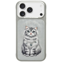 NIMMY case LUCKY FASHION CAT compatible with MagSafe for IPHONE 18 Pro Max / 17 Pro Max grey