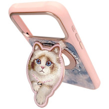 NIMMY magnetic hanger DENIM FASHION RAGDOLL CAT pink NIMMY magnetic hanger DENIM FASHION RAGDOLL CAT pink