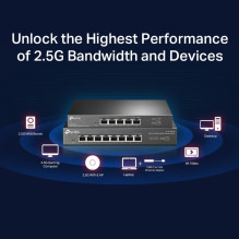 TP-LINK 8 prievadų 2.5G stalinis komutatorius TP-LINK 8 prievadų 2.5G stalinis komutatorius