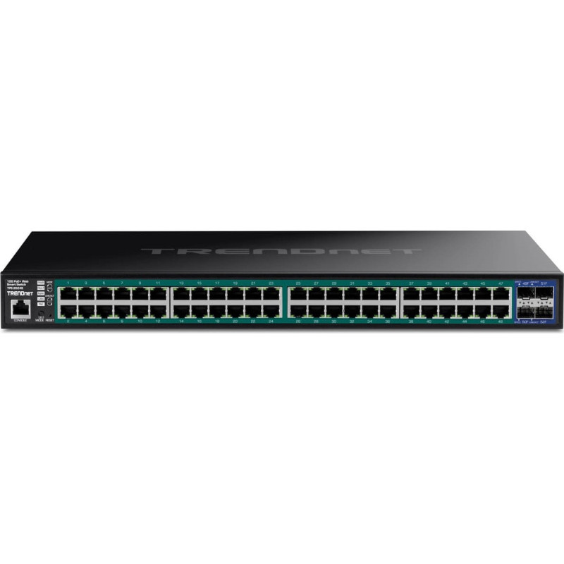 TRENDnet 52 prievadų PoE+ Gigabitinis internetinis išmanusis jungiklis su 10G SFP+ lizdais TRENDnet