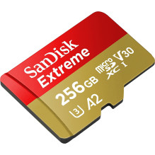 SanDisk Extreme / micro SDXC / 256GB / UHS-I U3 / Class 10 / + Adaptér
