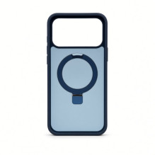 Evelatus Apple iPhone 18 Pro Shield Case With MagSafe &amp; Stand Matte Ring Navy Blue