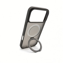 Evelatus Apple iPhone 18 Pro Shield Case With MagSafe &amp; Stand Matte Ring Smoke Grey