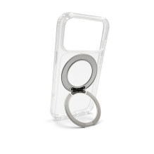 Evelatus Apple iPhone 18 Pro Max Hybird Case With Magsafe PC+TPU 360 Metal Stand Transparent