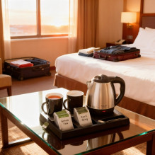 Adler AD 1354 Hotel kettle stainless steel 1.2 L + tray with cups black, steel Adler AD 1354 Hotel kettle stainless steel 1.2 L + tray with cups black, steel