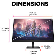 OMEN by HP 31.5 colio QHD 165Hz žaidimų monitorius – OMEN 32q kompiuterio monitorius