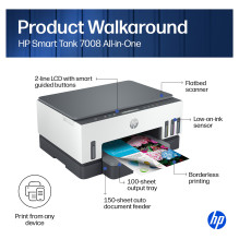 HP Smart Tank 7008 All-in-One Multifunknsdrucker 3in1 Tintenstrahl Farbe A4 15s / m HP Smart Tank 7008 All-in-One Multifunknsdrucker 3in1 Tintenstrahl Farbe A4 15s / m