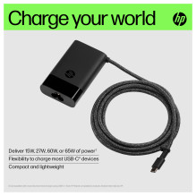N HPI AC adapteris USB Type-C 65W komplekte yra maitinimo laidas EliteBook 830 G7 N HPI AC adapteris USB Type-C 65W komplekte yra maitinimo laidas EliteBook 830 G7