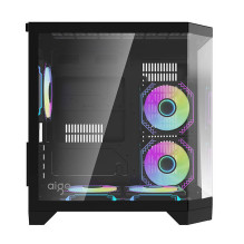 Kompiuterio korpusas - darkFlash FT350 Mini Tower, 5 ARGB ventiliatoriai, 3 stiklo panelės, juoda Kompiuterio korpusas - darkFlash FT350 Mini Tower, 5 ARGB ventiliatoriai, 3 stiklo panelės, juoda