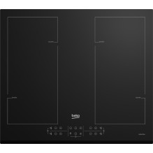 Beko HII64206F2MT juoda įmontuojama indukcinė kaitlentė, 58 cm, zoninė, 4 zona(-os), juoda Beko HII64206F2MT juoda įmontuojama indukcinė kaitlentė, 58 cm, zoninė, 4 zona(-os), juoda
