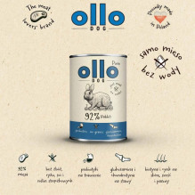 OLLO Pure Rabbit - šlapias šunų maistas - 400 g OLLO Pure Rabbit - šlapias šunų maistas - 400 g