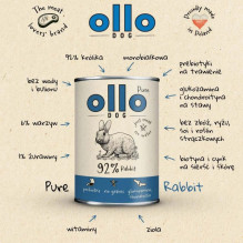 OLLO Pure Rabbit - šlapias šunų maistas - 400 g OLLO Pure Rabbit - šlapias šunų maistas - 400 g