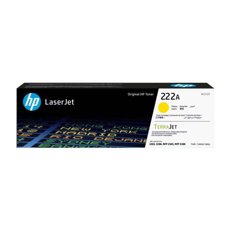 Toneris HP 222A - Yellow - originalus - lazerinis spausdintuvas - tonerio kasetė (W2222A) - skirtas Color LaserJet Pro M