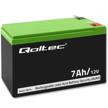 Uninterruptible Power Supply (UPS) 12V 7Ah AGM battery :: Terminal type T2 (6.35mm) : 5 Years