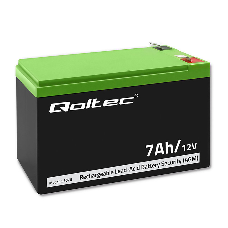 Uninterruptible Power Supply (UPS) 12V 7Ah AGM battery :: Terminal type T2 (6.35mm) : 5 Years
