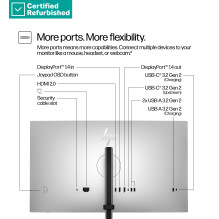Monitorius - HP 727pq 27" QHD 2560x1440 120 Hz USB-C, RENEW, Sidabrinė / Juoda Monitorius - HP 727pq 27" QHD 2560x1440 120 Hz USB-C, RENEW, Sidabrinė / Juoda